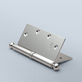 Round paumelle hinge to accept finial and washer