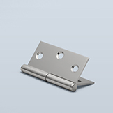Round paumelle cabinet hinge to accept finial and washer
