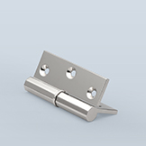 Octagonal paumelle cabinet hinge to accept washer
