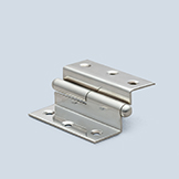 Round paumelle cabinet hinge with overlay arms to accept finial