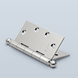 Butt hinge to accept finial