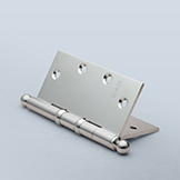 Close-spaced, two ball bearing butt hinge to accept finial