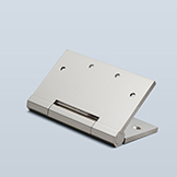Wide-throw, octagonal 3-knuckle butt hinge