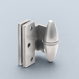 Olive knuckle cabinet hinge with overlay arms to accept washer