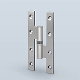 Lightweight round H-hinge to accept finial and washer