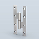 Lightweight round H-hinge to accept finial and washer