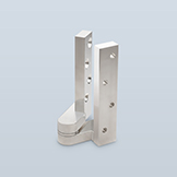 Offset pivot hinge set to accept finished washer, with concealed pin