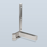 Offset pivot hinge set with enlarged knuckle and integral washer