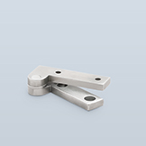 Offset pivot cabinet hinge set to accept finished washer