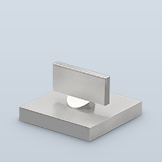 Flat key thumbturn with sloped cylindrical base