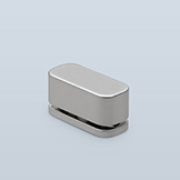 Radiused rectangular thumbturn