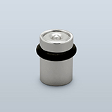 Cylindrical door stop with knurling detail