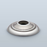 Rosette with knurling and concealed mounting