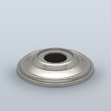 Round backplate, stepped concentric rings