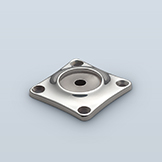 Interwar escutcheon with visible mounting screws