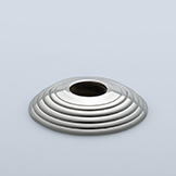 Stepped rosette with concentric circles