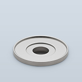 Inset rosette with concealed mounting
