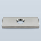 Rectangular backplate with concealed mounting