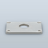 Rectangular backplate with visible screws