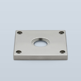 Square tile backplate with visible screws