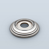 Backplate with raised, stepped collar