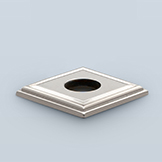 Square backplate with edge detail