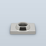 Rectilinear backplate with collar