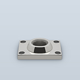 Rectilinear backplate with collar and visible screws