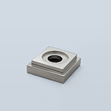 Thick square backplate with single step