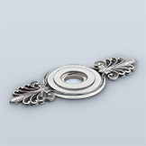 Decorative filigreed backplate