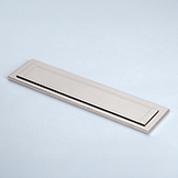 Push plate with offset incised line detail, 12" x 3"