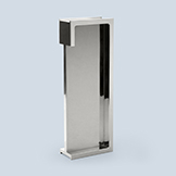 Pocket door fin-cuff with integral edge pull