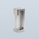 Pocket door fin-cuff with integral edge pull and radiused edges