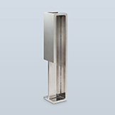 Pocket door fin-cuff with integral edge pull