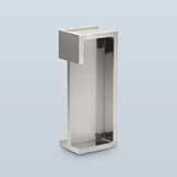 Pocket door fin-cuff with integral edge pull