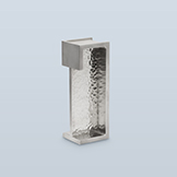 Pocket door fin-cuff with integral edge pull with hammered recess