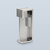 Pocket door fin-cuff with integral edge pull