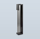 Pocket door fin cuff with integral recesses/edge pull, passage