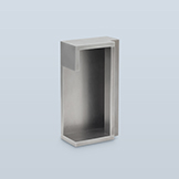 Pocket door fin cuff with integral recesses/edge pull, passage