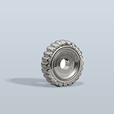 Ribbed floral rosette