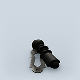 Classic keyhole cover, 1-1/2" length x 3/4" width