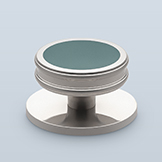 Barrel knob with leather insert