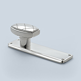 Knob with hand-chased crosshatch