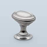 French oval knob with hammered surface