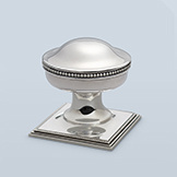 Round knob with beaded perimeter