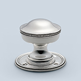 Round knob with beaded perimeter