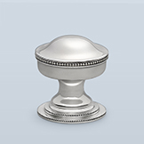 Round knob with beaded perimeter