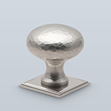 Rounded knob, hammered