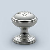 Round traditional knob with monogram
