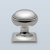 Round traditional knob with one beaded ring